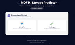 MOF H₂ Storage Predictor: A Deep Learning–Driven Hydrogen Storage Prediction Tool