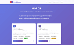 MOFDB: Machine Learning–Ready Datasets for MOF Research